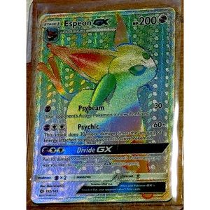 set of 2 Pokemon Sun & Moon Hidden Fates Espeon GX 152/149 and 140/149